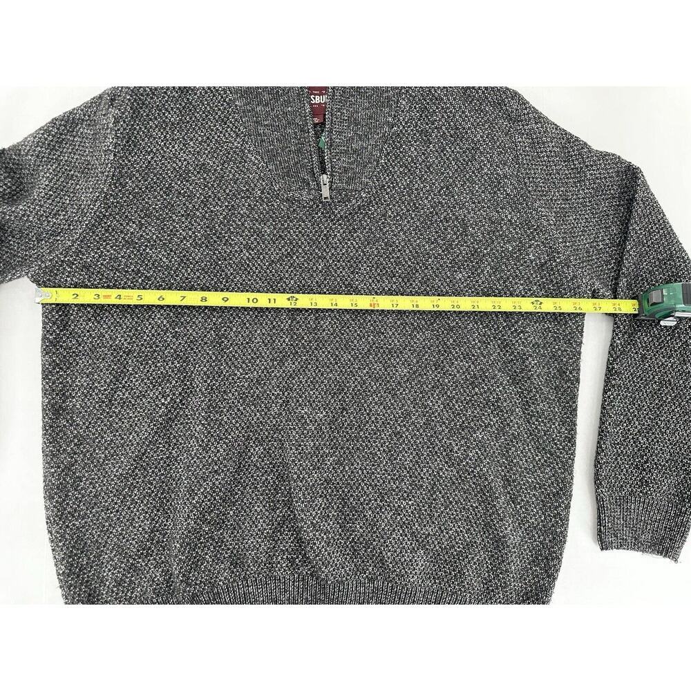Alesbury Men’s Sweater Sz XXL 3/4 Zip Heavy Thick Knit Preppy Work Office Grey - Picture 4 of 9